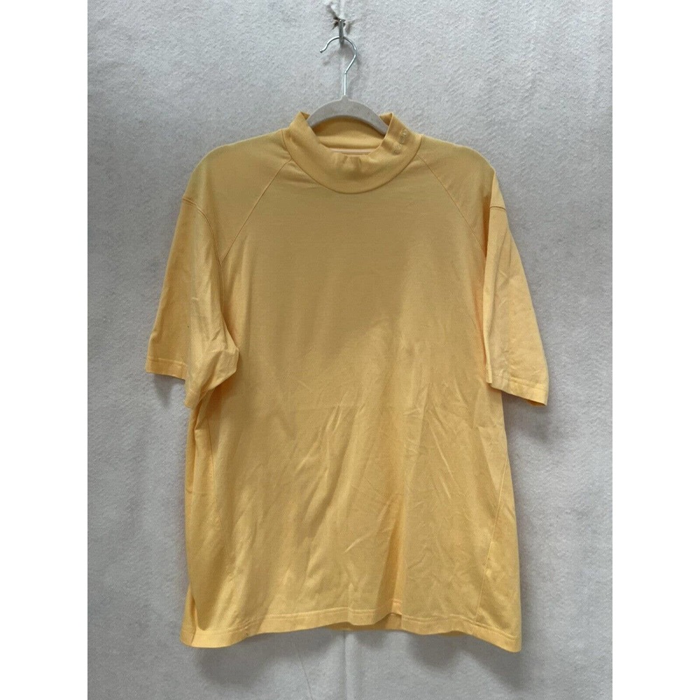 Izod X.F.G. X-Dry Polo Shirt Sz. Large Yellow Golf Outdoors turtleneck style